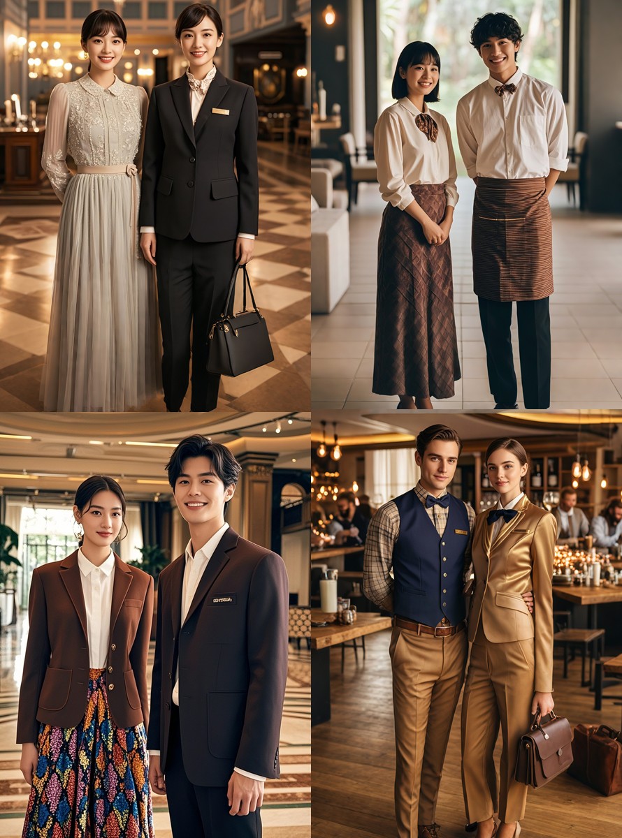 國(guó)際五星級(jí)酒店制服書(shū)籍畫(huà)冊(cè)，春秋季制服款式趨勢(shì)圖書(shū)，服裝畫(huà)冊(cè)，酒店制服設(shè)計(jì)