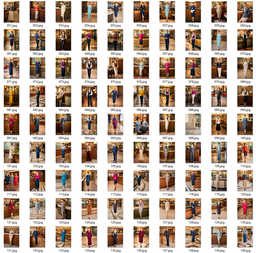 國(guó)際酒店大堂前臺(tái)女接待-高端職業(yè)裝秋冬定制款圖鑒