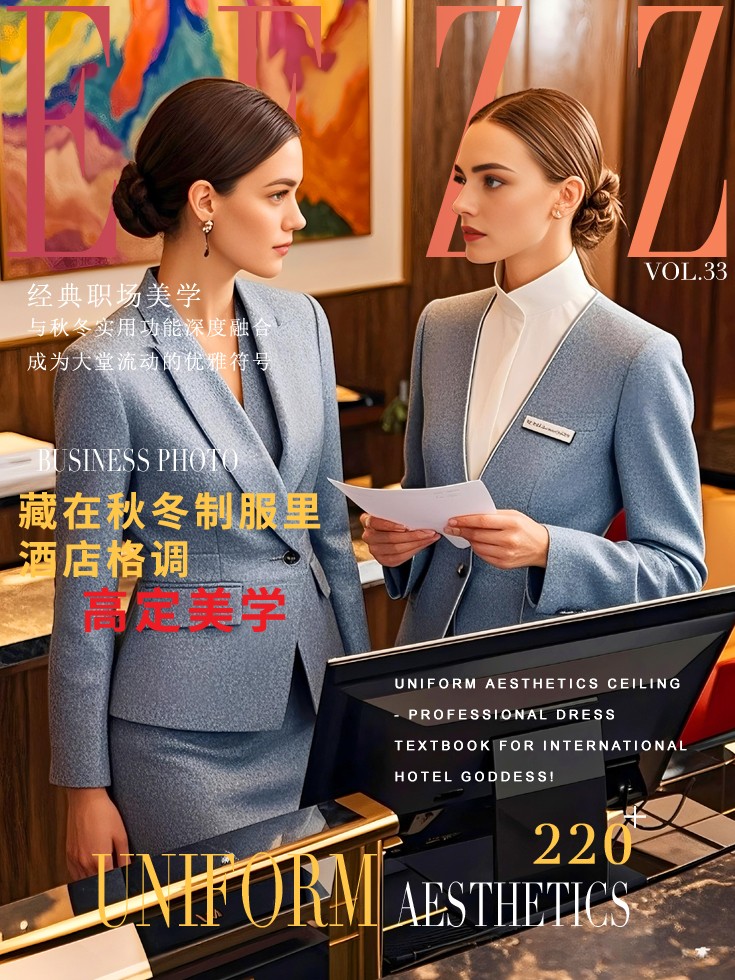 國(guó)際酒店大堂前臺(tái)女接待-高端職業(yè)裝秋冬定制款圖鑒
