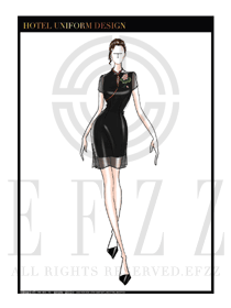 大師手繪中餐廳領(lǐng)班制服設(shè)計圖138