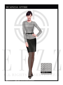  女時(shí)尚OL職業(yè)裝設(shè)計(jì)圖1102