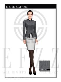 女時尚OL職業(yè)裝設計圖1105