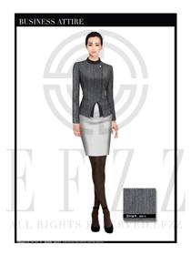 女時(shí)尚OL職業(yè)裝設(shè)計(jì)圖1107