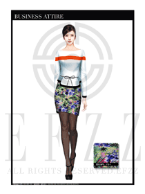 女時(shí)尚OL職業(yè)裝設(shè)計(jì)圖1128