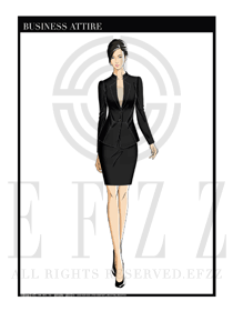 女時尚OL職業(yè)裝設計圖1163