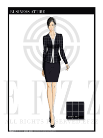 女時尚OL職業(yè)裝設計圖1166