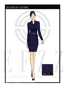 女時(shí)尚OL職業(yè)裝設(shè)計(jì)圖1174