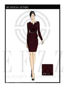 女時尚OL職業(yè)裝設計圖1185