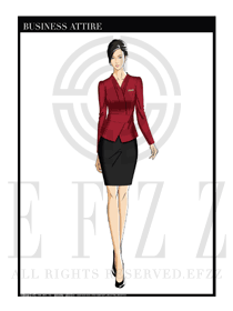 女時(shí)尚OL職業(yè)裝設(shè)計(jì)圖1194