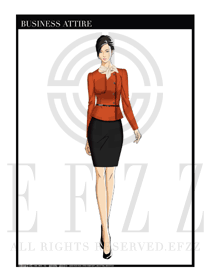 女時尚OL職業(yè)裝設計圖1215