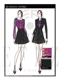 OL時尚女秋冬長袖職業(yè)裝設(shè)計圖1224