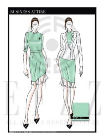 女時尚OL職業(yè)裝設(shè)計圖1226