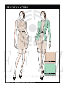 OL時尚女秋冬長袖職業(yè)裝設(shè)計圖1230