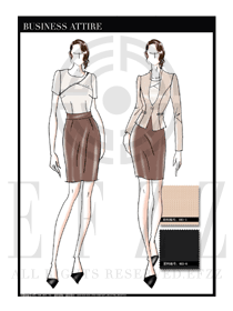 大師手繪女款秋冬職業(yè)裝設(shè)計圖1231