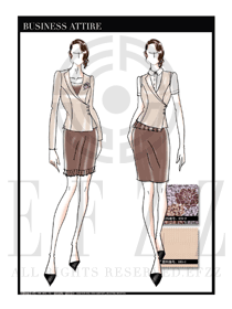 OL時(shí)尚女秋冬長袖職業(yè)裝設(shè)計(jì)圖1234