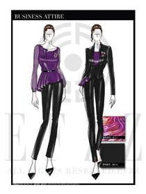 大師手繪女款秋冬職業(yè)裝設(shè)計(jì)圖1235