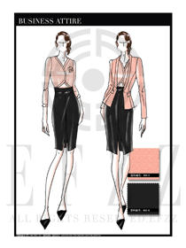 OL時尚女秋冬長袖職業(yè)裝設(shè)計圖1243