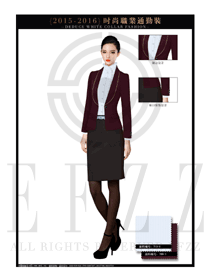 OL時尚女秋冬長袖職業(yè)裝設計圖1264