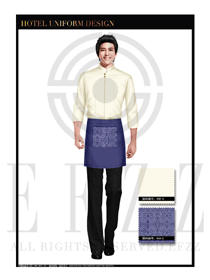 藍(lán)色祥云圍裙男款中餐傳菜員制服設(shè)計圖124