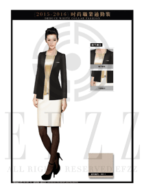 黑色女秋冬職業(yè)裝外套款式圖1280