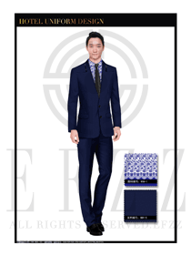 藏藍色酒店制服經理職業(yè)裝設計圖416