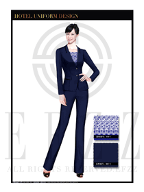 藏藍(lán)色女款酒店制服經(jīng)理職業(yè)裝設(shè)計(jì)圖418