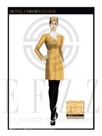 金色百合花酒店行李生款式設(shè)計圖1064