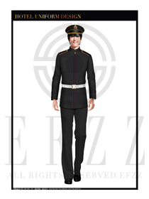 灰色男款酒店門童行李生制服設(shè)計(jì)圖1080