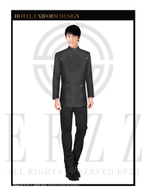 黑色男款酒店行李生制服設(shè)計圖1095