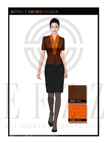 深咖啡色女款酒店門童行李生制服設(shè)計圖1113