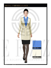卡其色女款酒店行李生制服設(shè)計圖1117