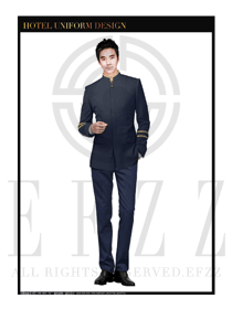 深灰色男款酒店行李生制服設(shè)計(jì)圖1188