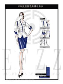 大師手繪時(shí)尚OL女款夏裝制服款式圖578