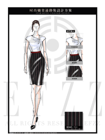 大師手繪時(shí)尚OL女款夏裝制服款式圖580