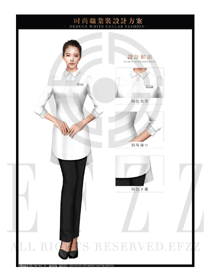 白色時(shí)尚OL女款夏裝制服款式圖588