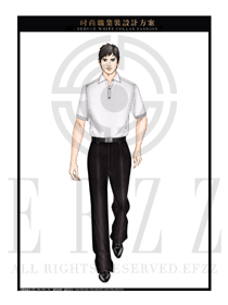 時尚簡約款男裝T恤制服設(shè)計圖073