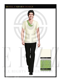 時尚卡其色男款按摩技師制服設(shè)計(jì)圖1328