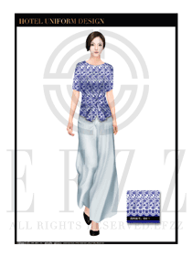 青花瓷女款按摩技師款式設(shè)計(jì)圖1329