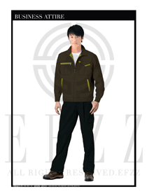 時(shí)尚棕色春秋男款工程服服裝款式圖1031