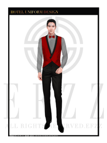 餐飲西餐服務(wù)員制服設(shè)計(jì)圖1143