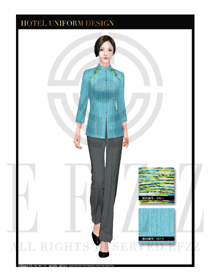 藍(lán)色女款按摩技師款式設(shè)計(jì)圖1339