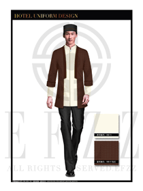 深咖啡色男款酒店民族特色制服設(shè)計(jì)圖167