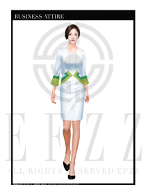 白色顯氣質(zhì)女款按摩技師款式設(shè)計(jì)圖1365