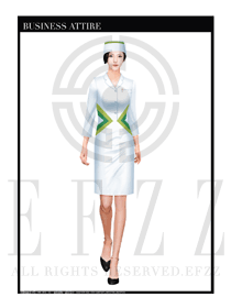 時(shí)尚典雅白修身女款按摩技師制服設(shè)計(jì)圖1366