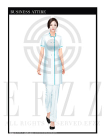 白色白大褂款按摩技師制服設(shè)計(jì)圖1376