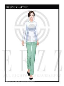 白色長袖修身款按摩技師服裝款式設(shè)計圖1399