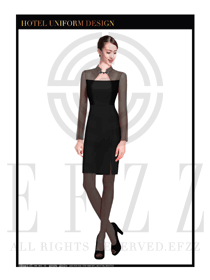 時尚性感長裙款中餐迎賓服裝款式設(shè)計圖805