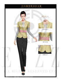 新款女秋冬職業(yè)裝制服款式設(shè)計圖1444