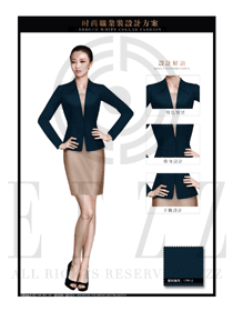 時尚女秋冬職業(yè)裝套裙制服設計圖1445