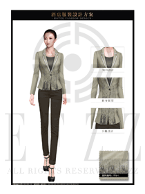 原創(chuàng)設(shè)計韓版修身女款酒店大堂經(jīng)理服裝款式圖1145